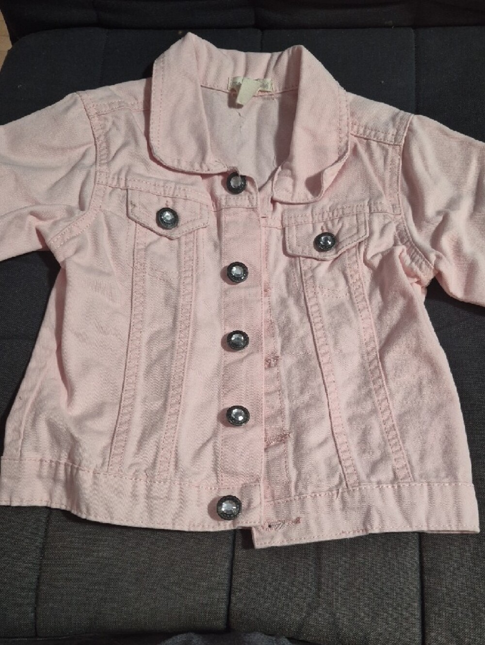 One Step Ahead Light Pink Denim Jacket for Kids